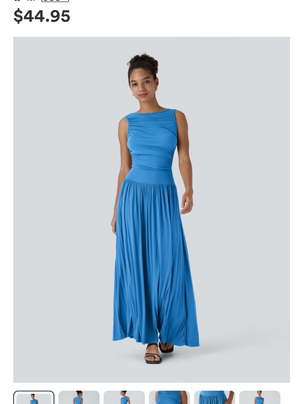 Blue Sleeveless Maxi Dress Halara XL